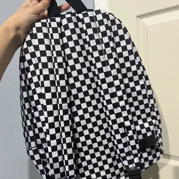 Vans Old Skool Checkerboard Backpack Black & white UNISEX - Picture 3 of 8